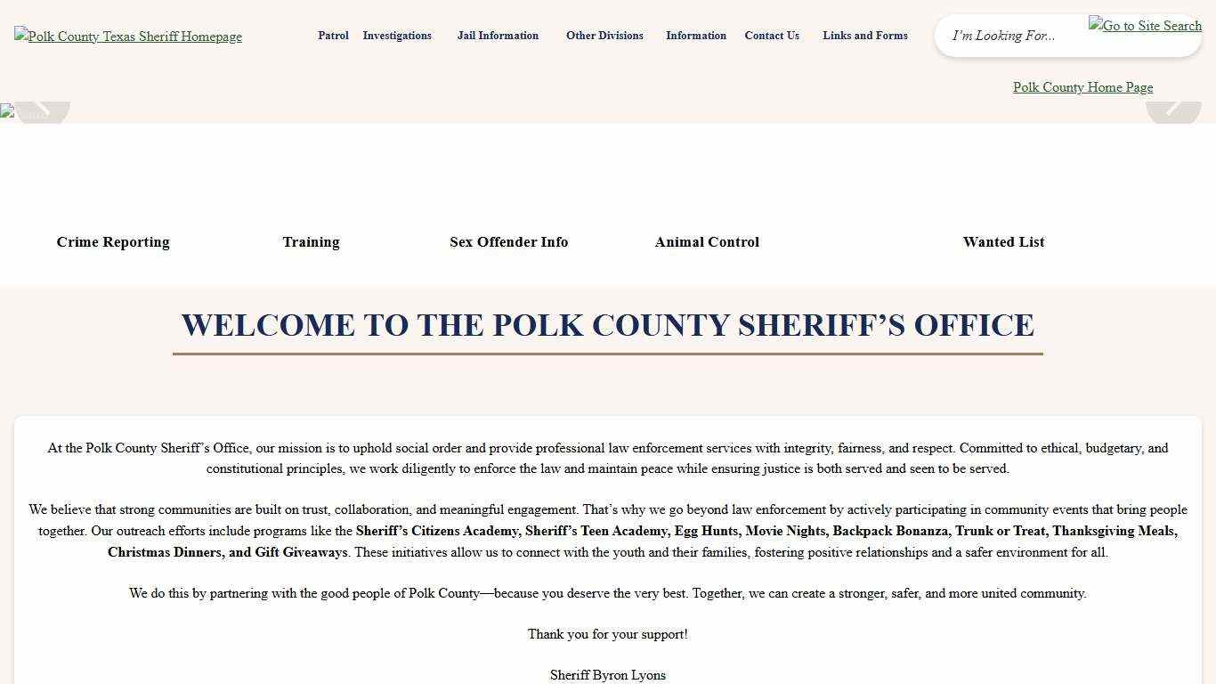 Sheriff Polk County, TX